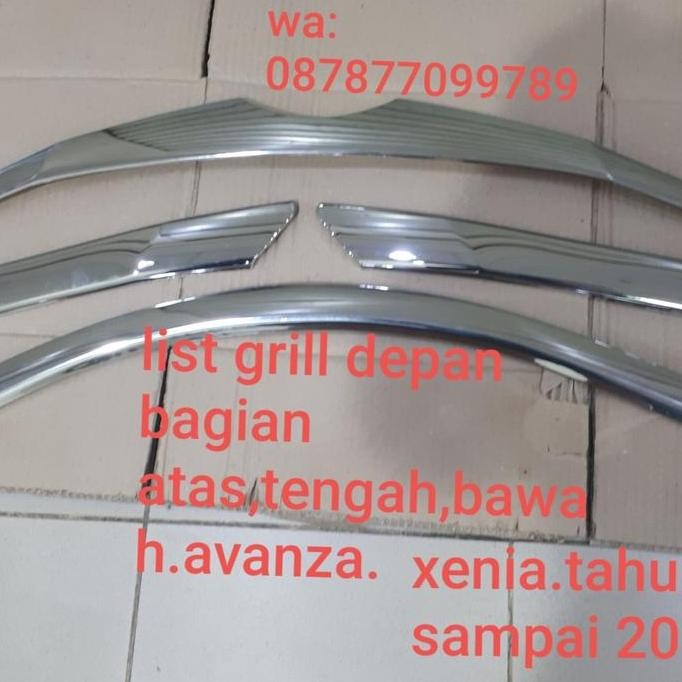 List Grill Depan Bagian Atas,Tengah,Bawah.Avanza.Xenia.Thn 2012-2014 Hemat
