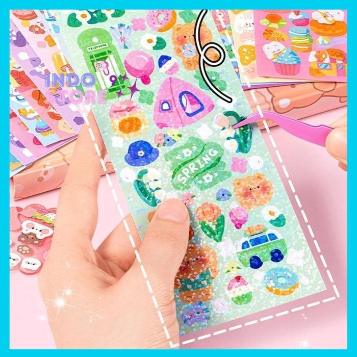 

KARTUN SHINY STIKER 200/100/60/20 LEMBAR SET - PAKET LENGKAP DIY DEKORASI DENGAN BERMACAM-MACAM MOTIF LUCU H300 BY INDOSTORE9