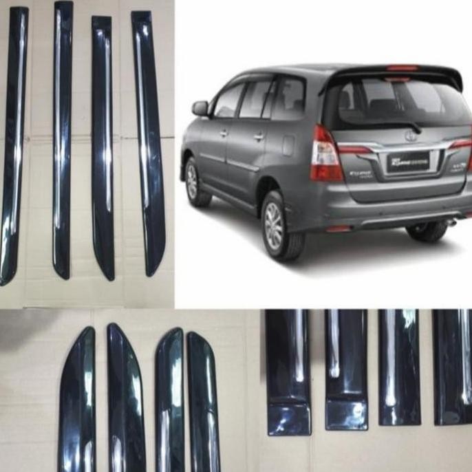 Toyota List Body Samping Mobil Grand Innova 2012-2015 Model Tempel Lem Perekat 3M Bahan Abs Hitam Pu