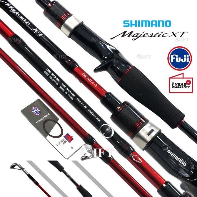 Joran BC SHIMANO MAJESTIC XT [2022] Full Fuji Solid tip Baitcasting | Toman | Gabus Original