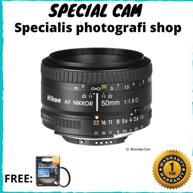 Nikon Af 50Mm F/1.8 D/Lensa Nikon 50Mm F/1.8 D/Nikon Af 50Mm F1.8 D Allshop