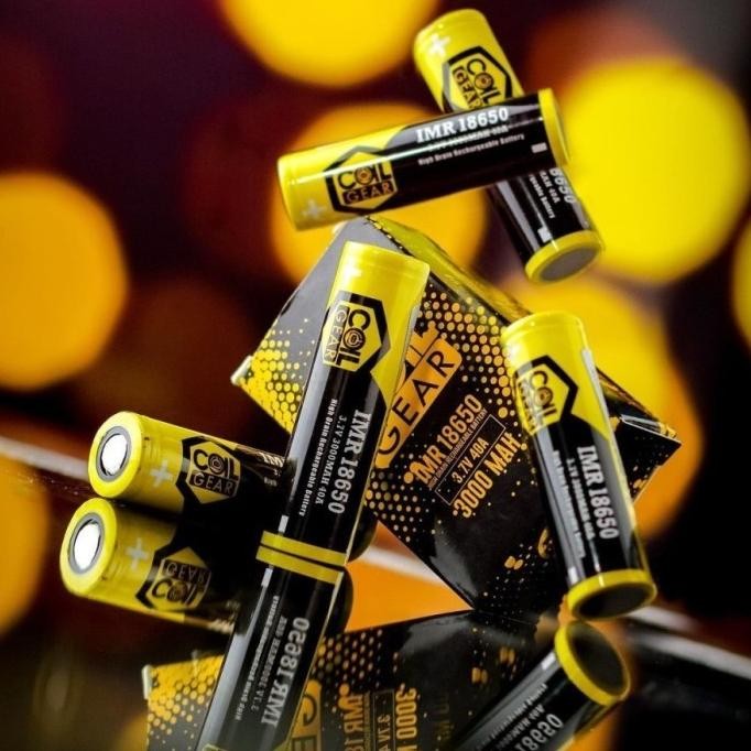 Terlaris Baterai 18650 Original Coil Gear Kuning 3000Mah Terlaris