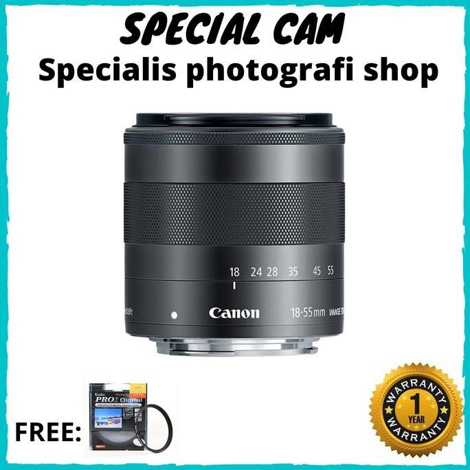 Lensa Canon Ef-M 18-55Mm Lensa Canon Mirrorless Original Allshop