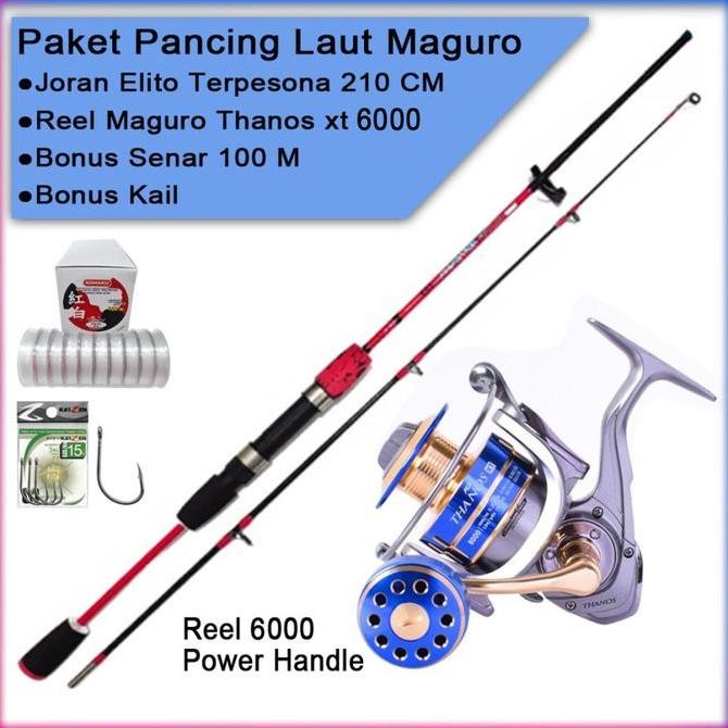 Paket Pancing Laut Maguro Thanos Joran Elito Japan Style 210 CM Original