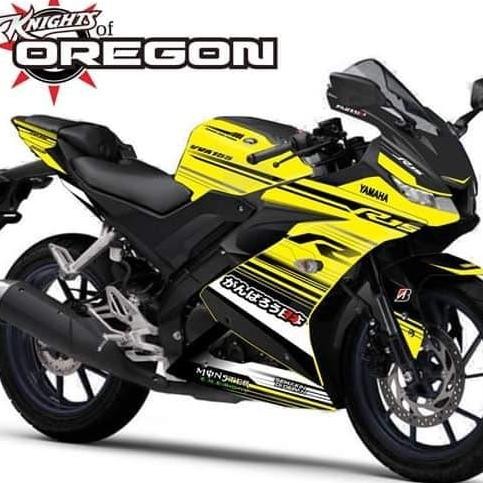 Decal Striping R15 V3 Racing japan YELLOW sporty Original