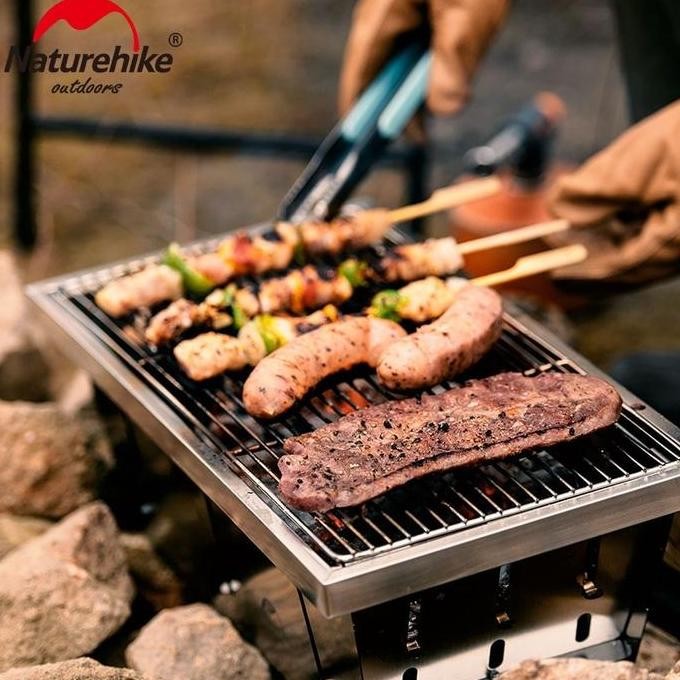 Alat Panggang Nh20Cj006 Barbeque Stainless Folding Grill Allshop