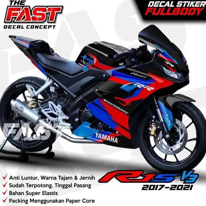 Decal Stiker Motor Yamaha R15 V3 Abstract 2017-2021 Full Body Motif Bmw Terbaru Striping R15 V3 Stic