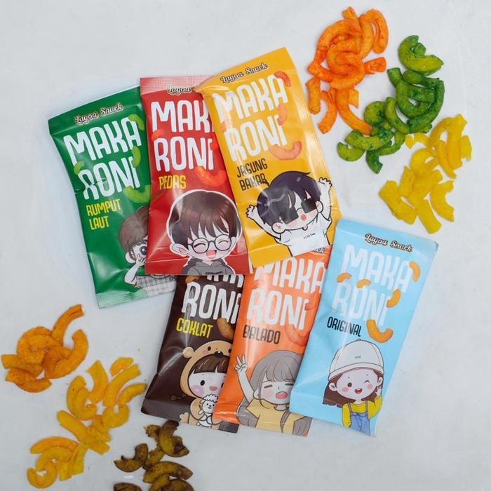 

LS [PAKET USAHA] ISI 60 PCS MAKARONI KARAKTER IDE JUALAN 6 RASA MIX MAKRONI BANTET HALLAL FOOD GROSIR CIKRUH LAGOA SNACK MAKANAN RINGAN