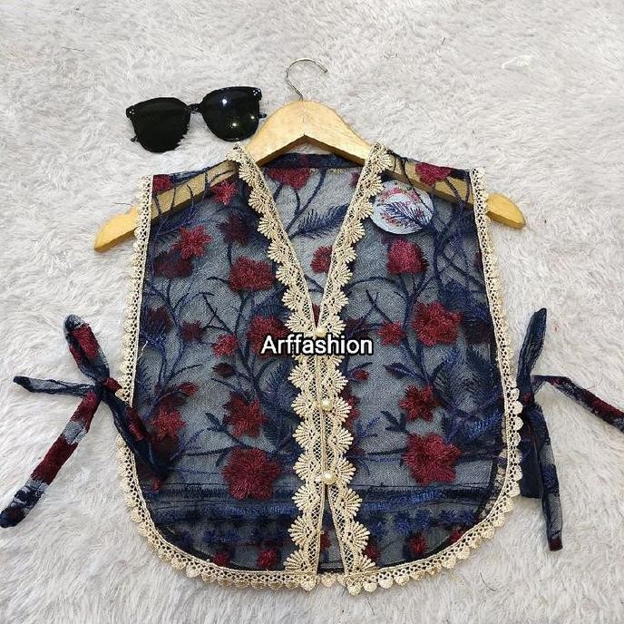 DE16 - Vest kids anak perempuan terbaru/vest motif flora anak/vest mewah kekinian
