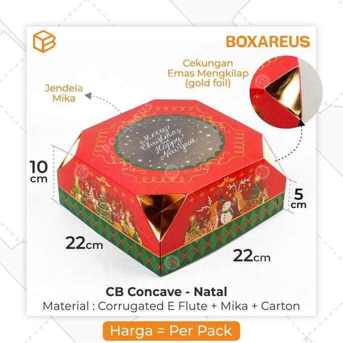 

TERLARIS - Packaging Hampers Dus Natal Box Kue t Bolu Gift Box | CB Concave
