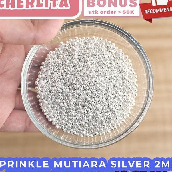 

Sprinkle Mutiara Pearl Sier Edible Sprinkles Hiasan Kue Tart Topping