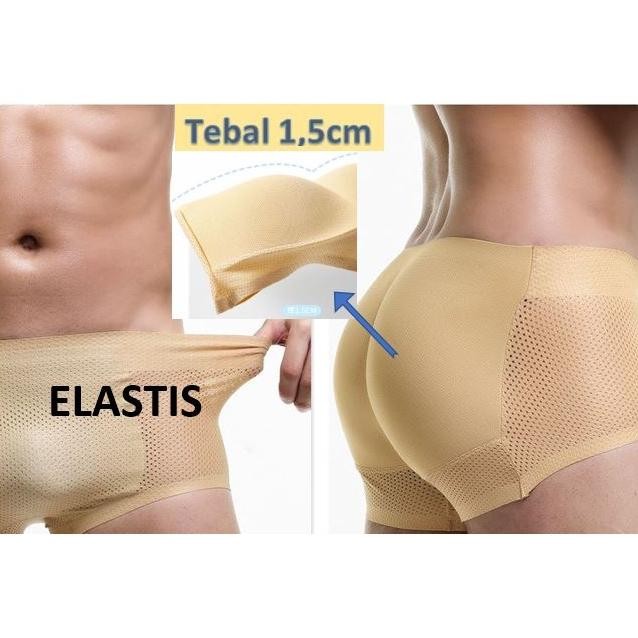 Celana Dalam Pria Cowok Busa Bentuk Pantat Tepos- Jala Sirkulasi Sejuk