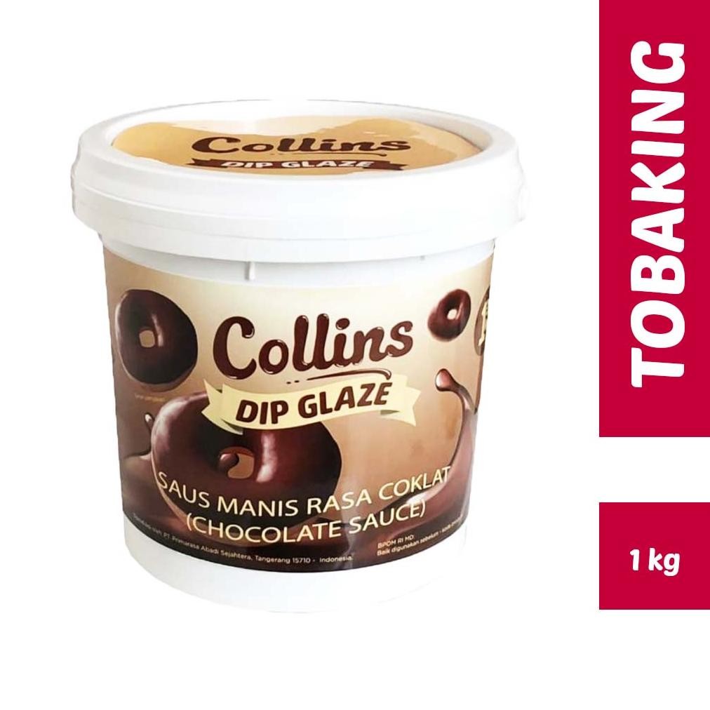 

Collins Dip Glaze Chocolate 1Kg Topping Cokelat Kue Donut Pisang