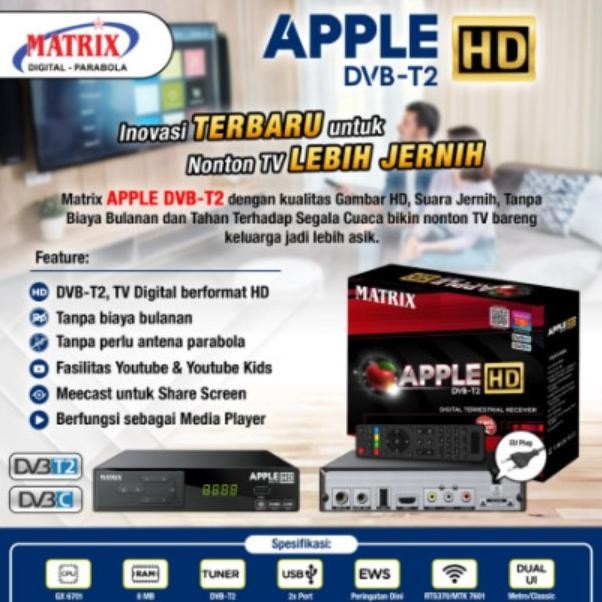 Receiver Tv Digital Set Top Box Matrix Apple Apel Dvb-T2 Stb Dvbt2