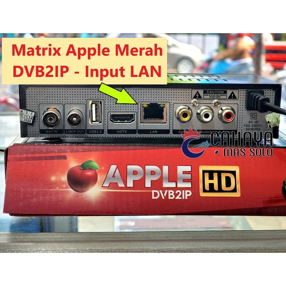 Set Top Box Matrix Apple Dvb2Ip Stb Ram 1 Gb Gigabits 128Mb Memory Antena Digital Aso Apel Merah