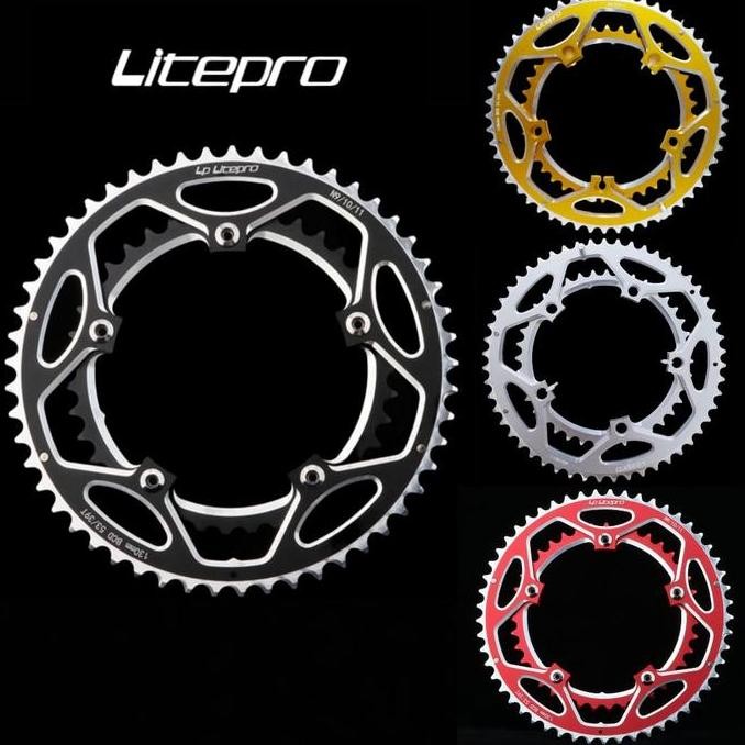 Promo chainring double litepro 53/39T 53 39 T BCD 130 COD
