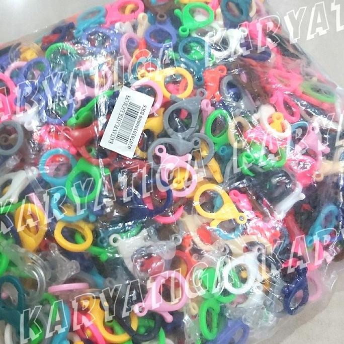 

Produk Terbaik] (1000 Pcs) Kait / Kokot Udang / Lobster Bahan Plastik 3.5 cm