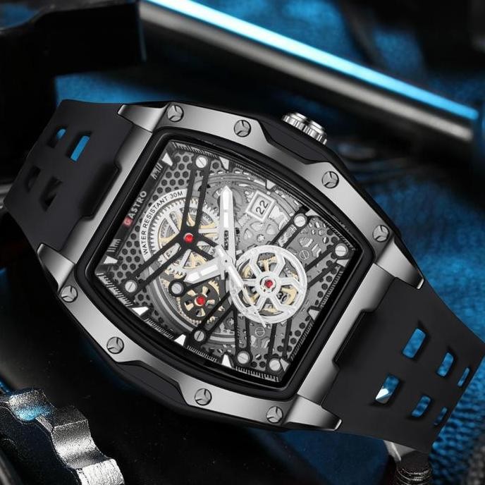 Gastro Jam Tangan Pria Sport D30-2 Rubber Water Resistant 3 ATM Watches Waterproof GGGGS