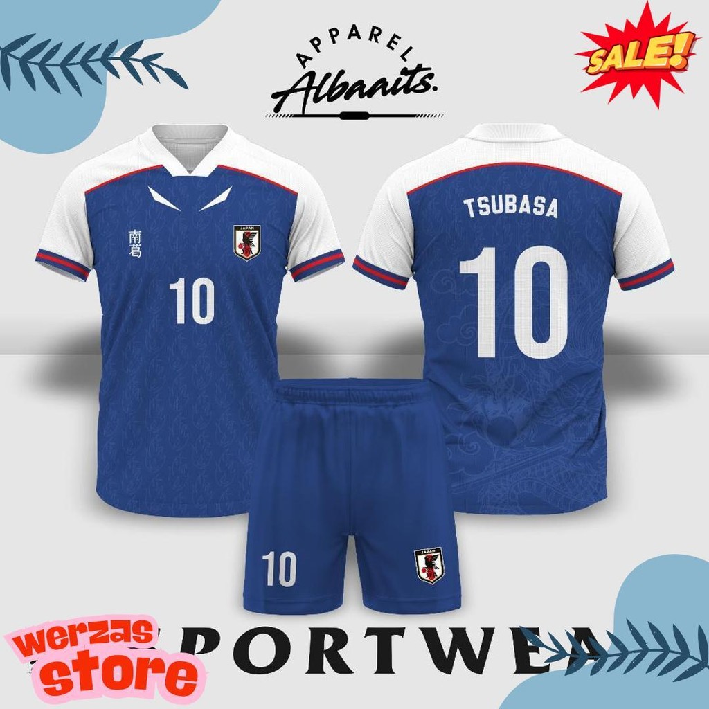 Cod Jersey Futsal Dan Jersey Sepakbola Albaaits Tsubasa Jfa Blue