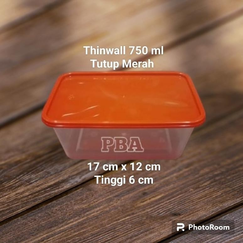 Promo.. Thinwall Persegi Panjang 500 Ml , 650 Ml , 1000 Ml Warna   Box Take Away Kotak Makan Plastik