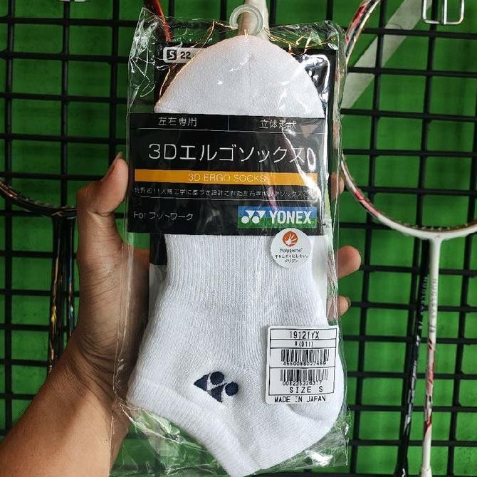 Kaos Kaki Badminton Yonex Made In Japan Original 3D Ergo Socks Putih