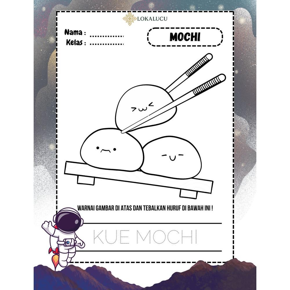 

50 Lembar Gambar & Mewarnai Aktivitas Anak di Rumah atau Sekolah Ukuran A5 Ready stock