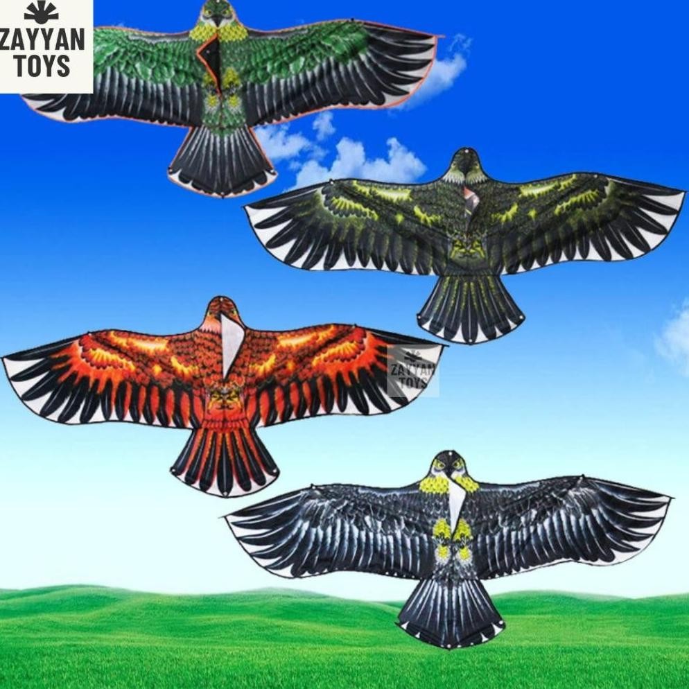 Nikmati Is75 Layangan Bentuk Burung Elang - Layang 1 Pc Motif Olahraga Outdoor 1.1M Dengan Tali 30M 