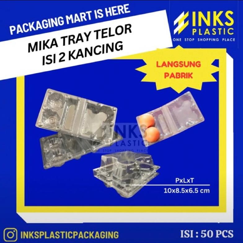 Bisa Cod Mika Tray Telur Isi 2 Egg Tray Telor Kancing (50Pcs) ||