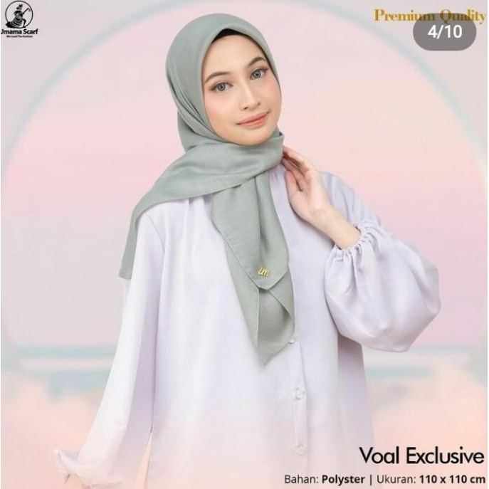 Hijab Jilbab Kerudung Segiempat Voal Umama Exclusive Logo Gold