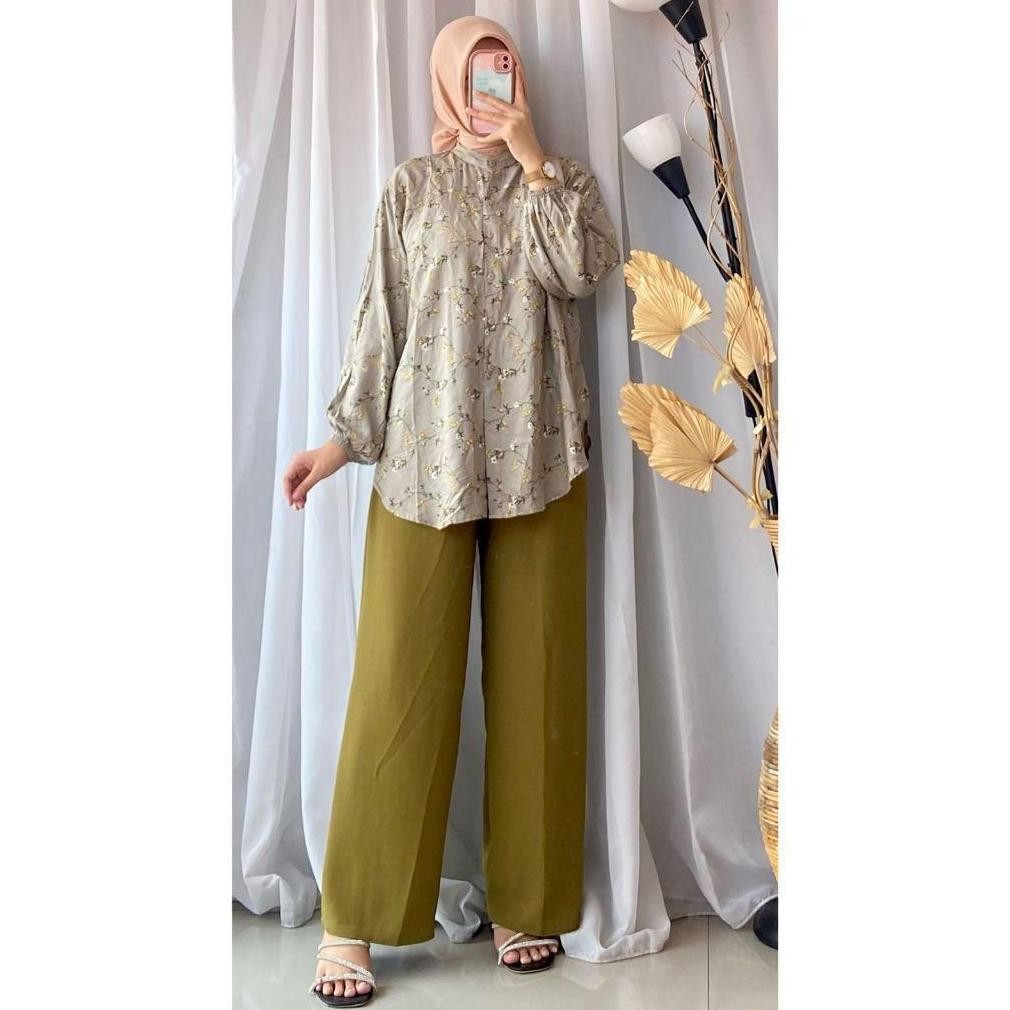 We-12 Special Promo Tarisya Set Motif | Setelan Rayon Mix Krinkle Terbaru Kekinian 2024/One Set Wani
