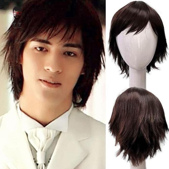 wig rambut pria wig mullet pria wig pria wig pria rambut asli wik rambut pria keren rambut palsu cow