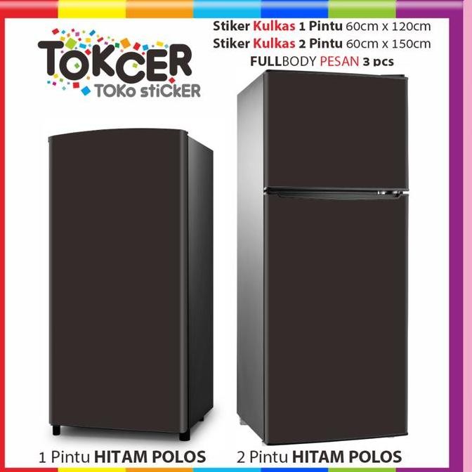 STIKER Kulkas 1 Pintu atau 2 Pintu Standar WARNA POLOS