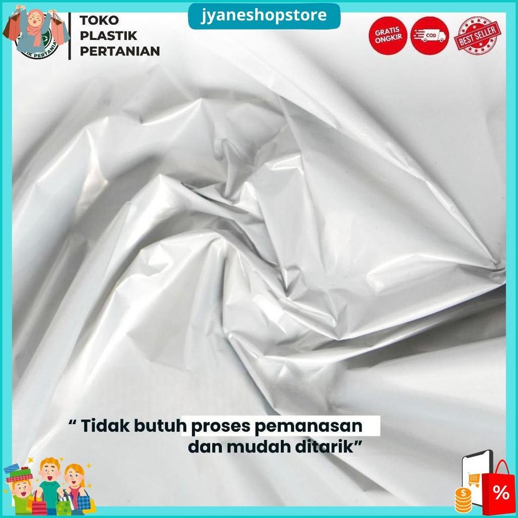 Plastik Mulsa Perak 1 Roll 8 Kg Mulsa Grenjeng Lebar 90 Cm Terlaris