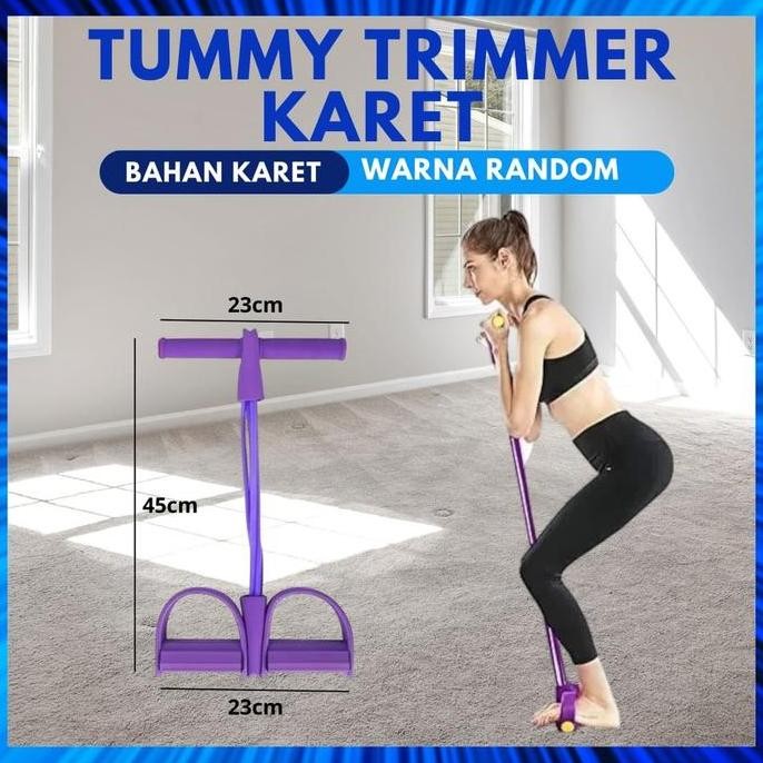 KARET TUMMY TRIMMER ELASTIS ALAT OLAHRAGA GYM FITNESS SIT UP/TUMMY TRIMMER ALAT PENGECIL PERUT BODY 