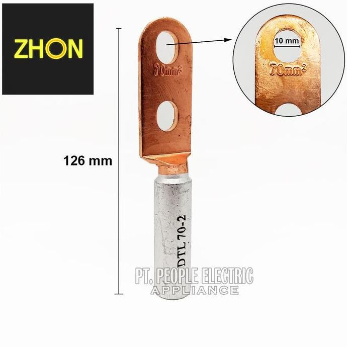 DTL-2-70mm BIMETAL AL-CU 2 LUBANG