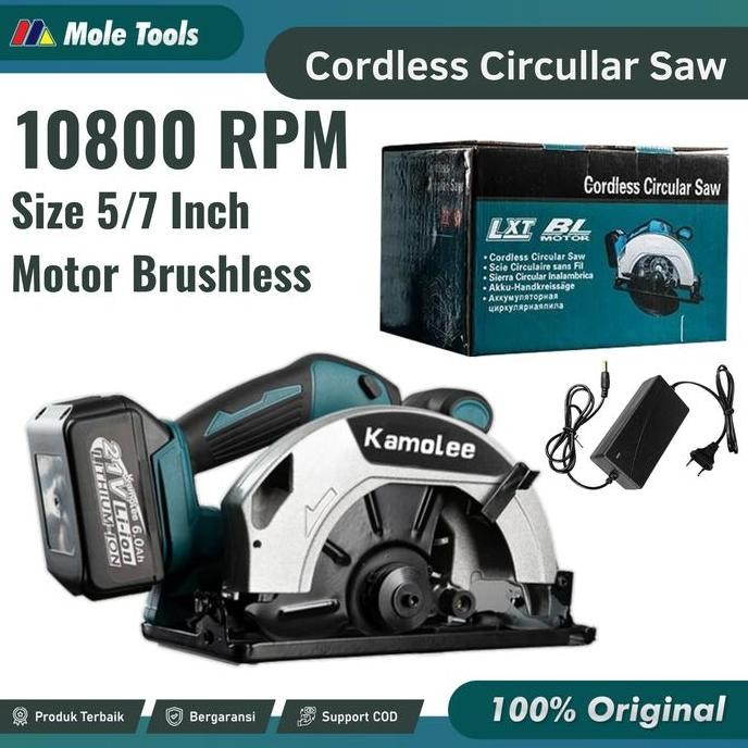 Mesin Potong Kayu Gergaji Mesin Circular Saw 7 inch - Electric Cordless Circular saw Kamolee 7inch -