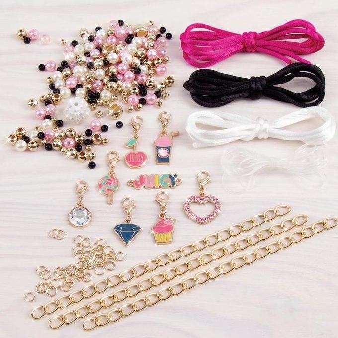 MAKE IT REAL MINI JUICY COUTURE PINK & PRECIOUS BRACELET