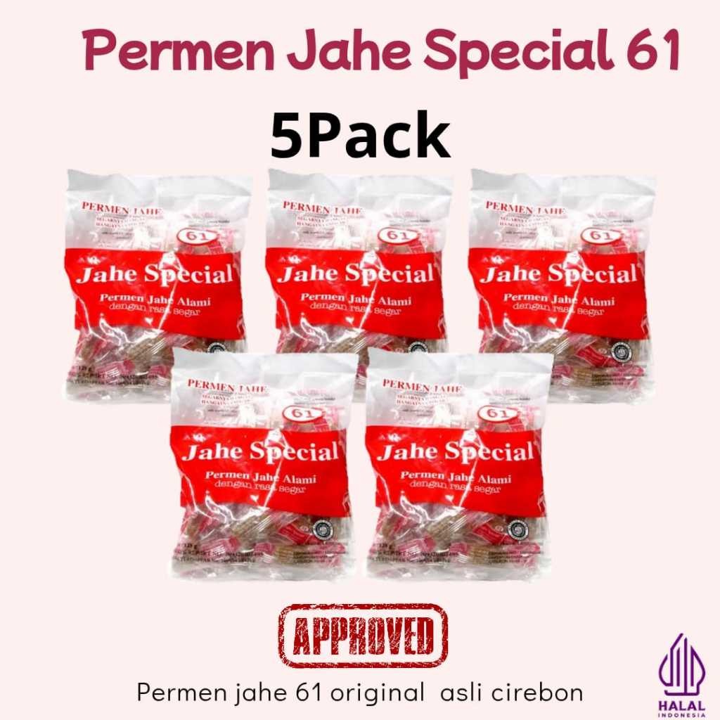 

5 PACK Permen Jahe Special 61 asli CIREBON EXP 2027