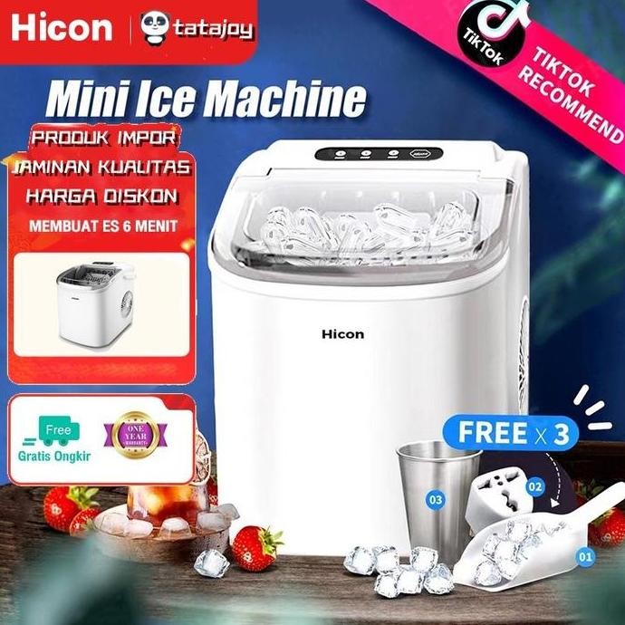 Pembuat Es Batu Es Hikvision 15kg/hari Es Kristal