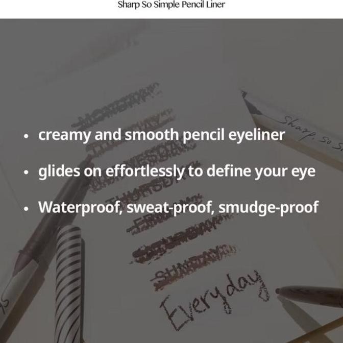 Clio Sharp So Simple Waterproof Pencil Liner Eyeliner Pensil CO