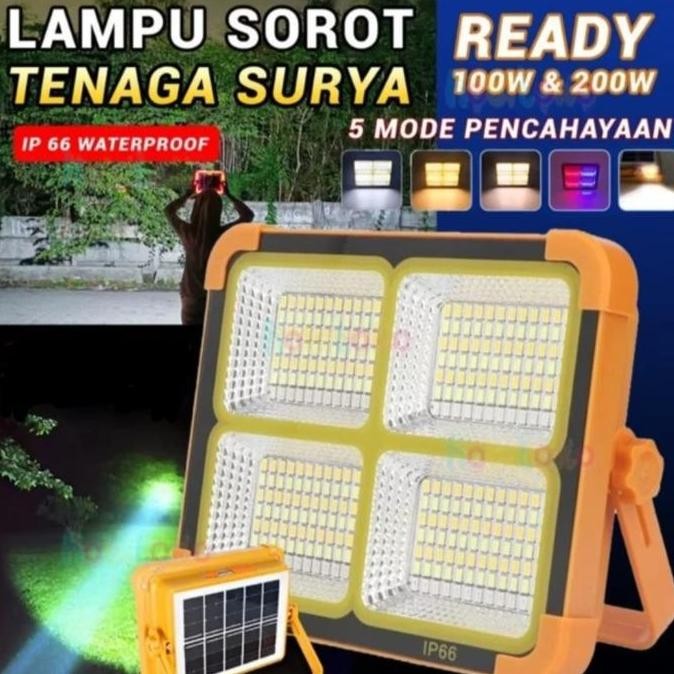 Lampu Sorot Emergency Tenaga Surya Sunpro Sl - 108 (Super Terang)