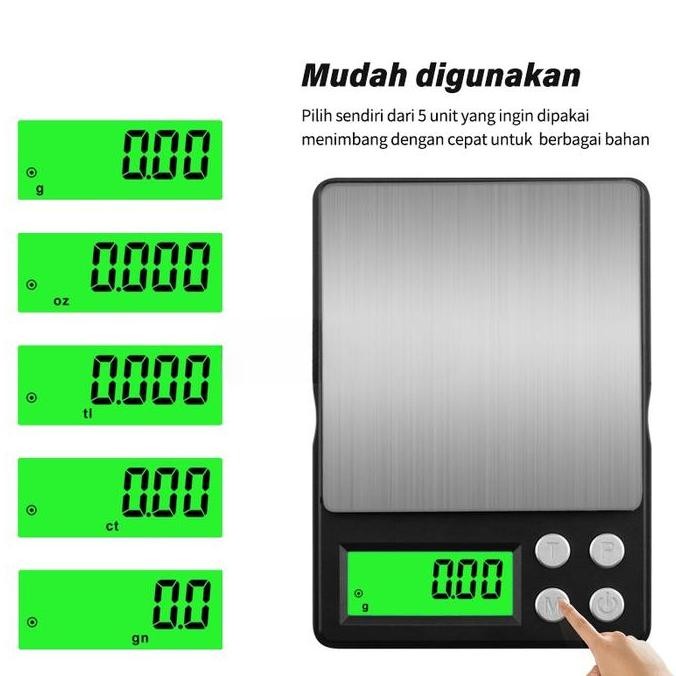 Pocket Scale Timbangan Mini Perhiasan Digital 500G/0.01G Gold Jewelry Scale High Quality Original