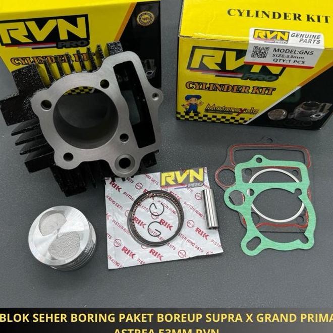 Blok Seher Boring Paket Boreup Bore Up Supra X Grand Prima Astrea 53Mm 53 Rvn Thailand