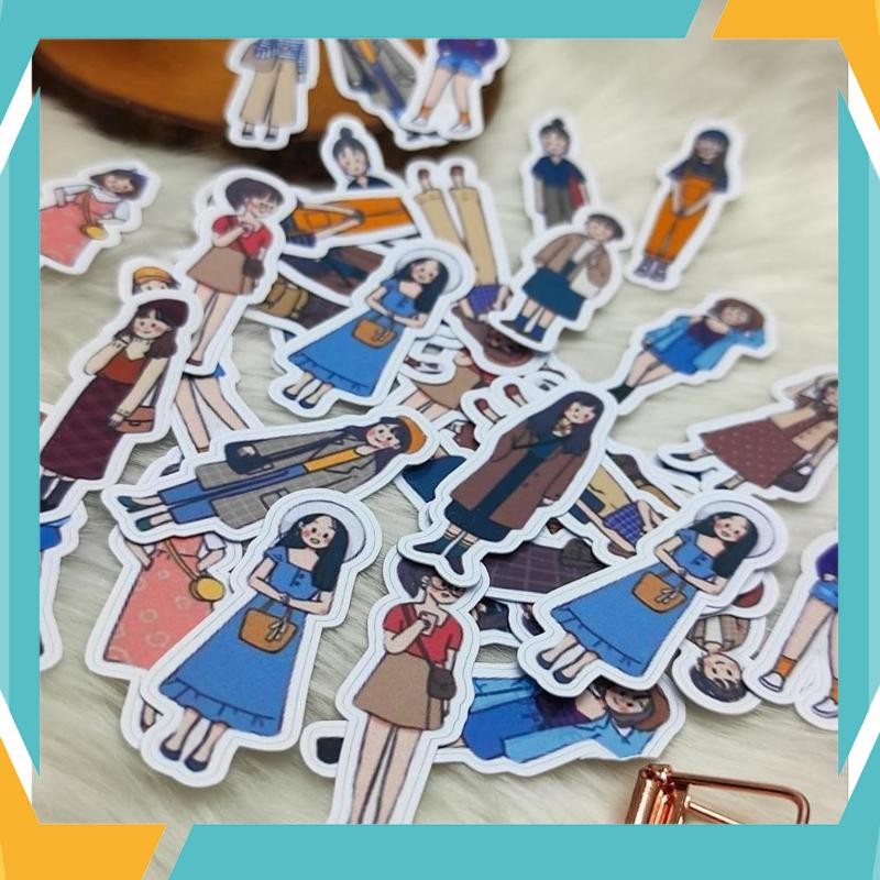 

Promo 30pcs Sticker KOREAN GIRL Deco Scrapbook/ Diary/ Jurnal/ HP/ Laptop/ Tumblr Stiker IYD-80