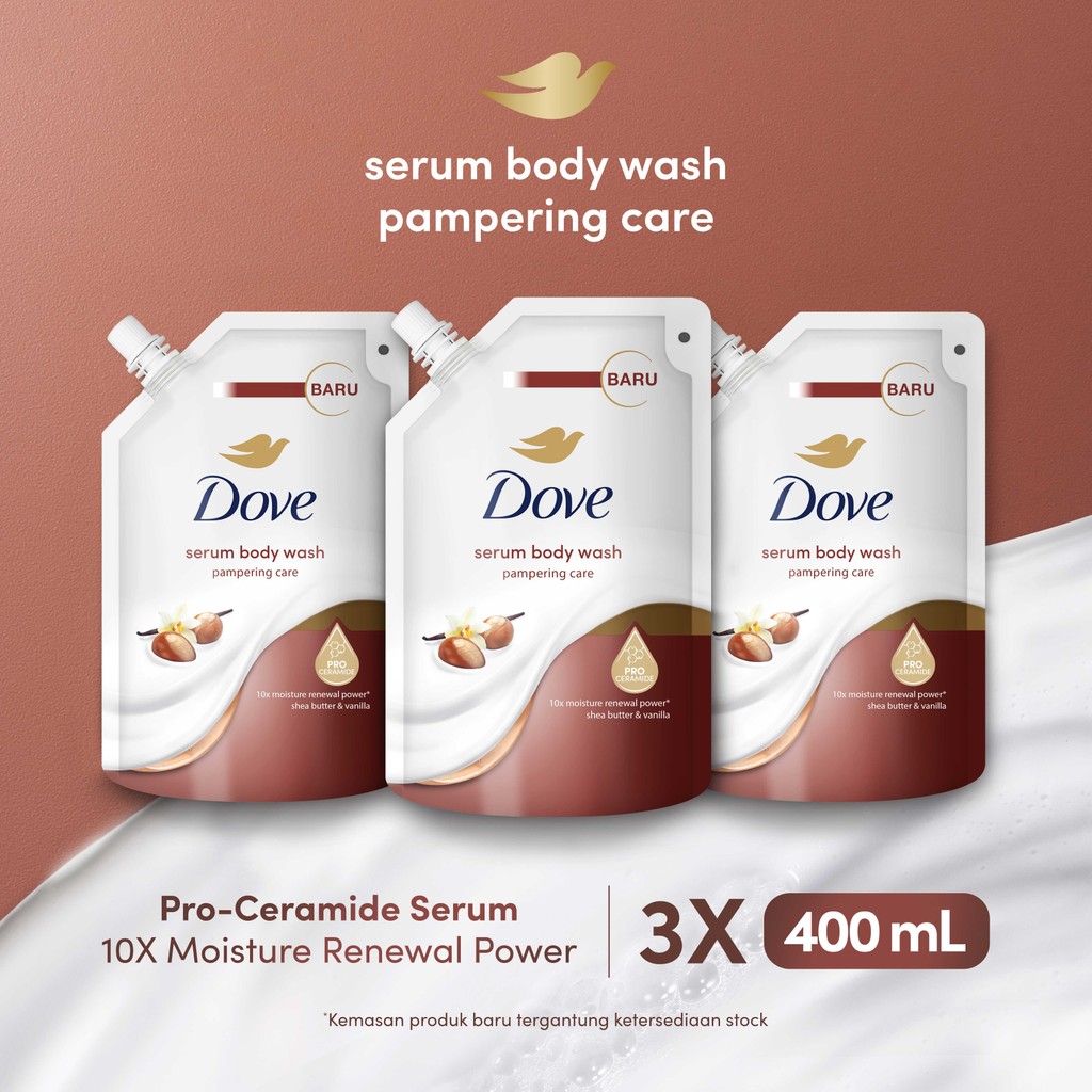 Dove Serum Body Wash Pro-Ceramide - Pampering Care 400ml Triplepack (x3)