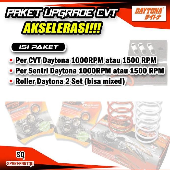 New  PAKET UPGRADE CVT MIO J FINO FI SOULGT X-RIDE 115 DAYTONA RACING - PAKET AKSELERASI CVT