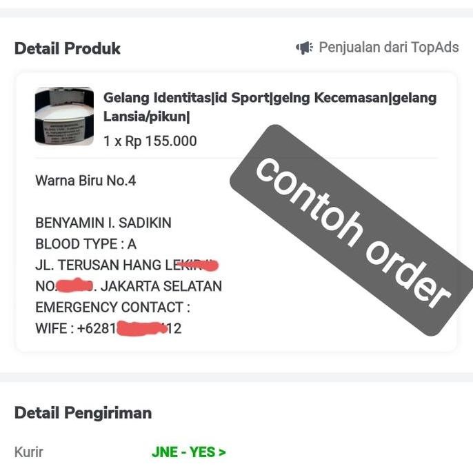 Gelang Identitas|id Sport|gelng Kecemasan|gelang Lansia/pikun|