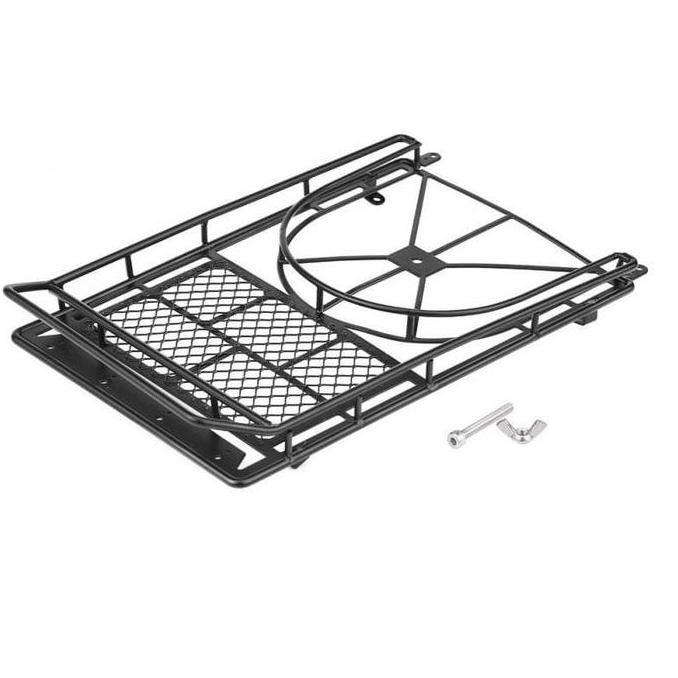 METAL ROOF RACK LUGGAGE CARRIER FOR D90 / SCX10 JEEP RC ORIGINAL DAN TERPERCAYA