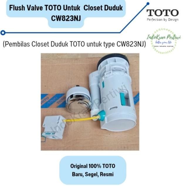 TERMURAH - Flush Valve Closet Duduk TOTO CW823NJ/ Pembilas Closet/ Spare Part