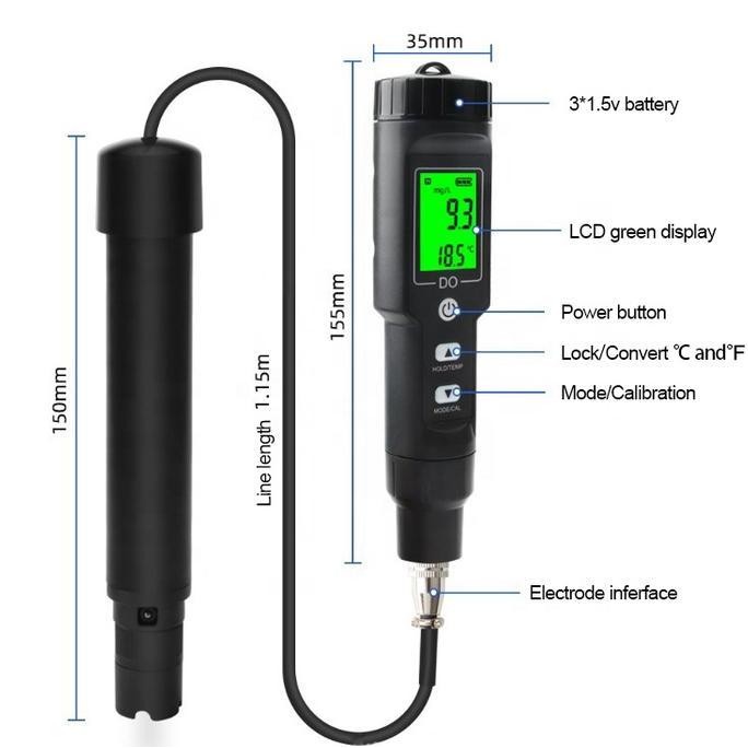 Portable Dissolved Oxygen DO Meter